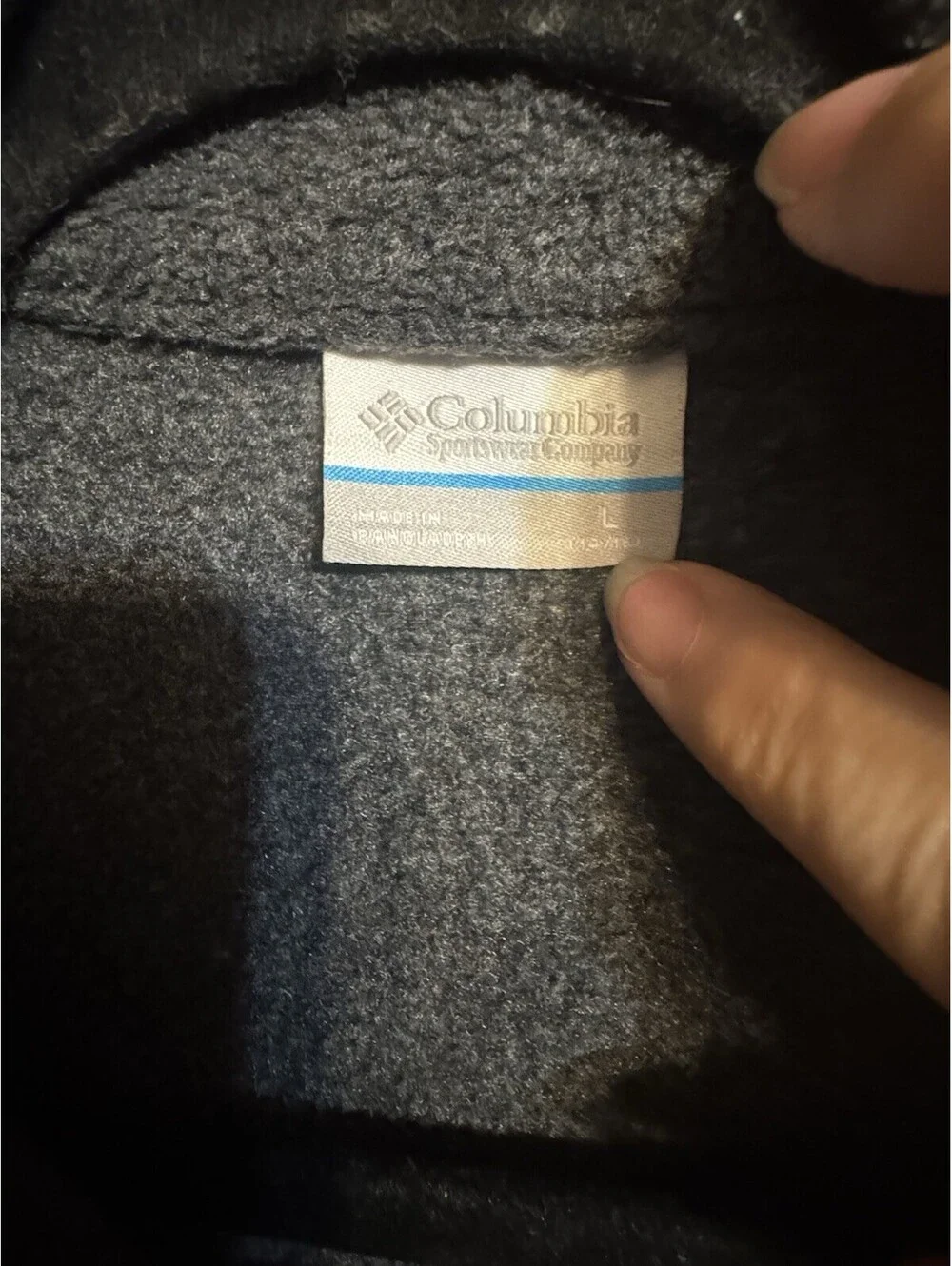 Columbia Boys Steens Mountain Fleece Jacket Black L 14/16 Full Zip WB6760